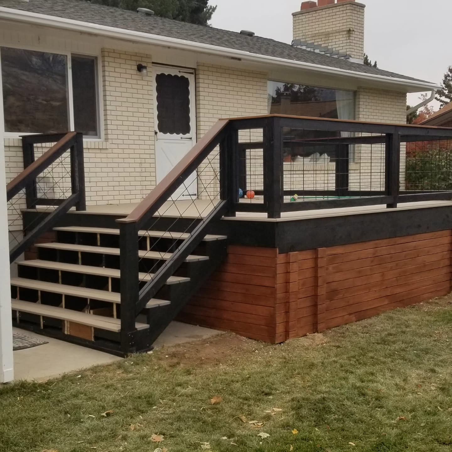 Custom outdoor deck build